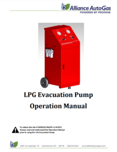 LPG Evacuation Pump Manual